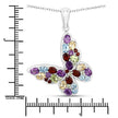 3.80 Carat Genuine Multi Stones .925 Sterling Silver Pendant - Pendants - Custom Crafting Alliance, LLC