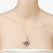 3.80 Carat Genuine Multi Stones .925 Sterling Silver Pendant - Pendants - Custom Crafting Alliance, LLC