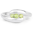 0.56 Carat Genuine Peridot .925 Sterling Silver Ring