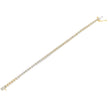 14K Yellow Gold Plated .925 Sterling Silver 3.0 Cttw Diamond Link Bracelet (K-L Color, I2-I3 Clarity) - 7.25