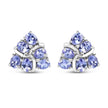 2.04 Carat Genuine Tanzanite .925 Sterling Silver Earrings