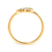 10K Yellow Gold 1/10 Cttw Diamond Leaf and Branch Ring (H-I Color, I1-I2 Clarity) - Ring Size 7