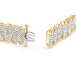 10k Yellow Gold 5.00 Cttw Diamond Oval Banded Link Bracelet (I-J Color, I1-I2 Clarity) - 7