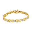 10K Yellow Gold Round-Cut Diamond Infinite Love Bracelet (1.00 cttw, I-J Color, I2-I3 Clarity)