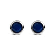 .925 Sterling Silver 6MM Bezel Set Created Purple Amethyst Solitaire Stud Earrings