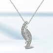 .925 Sterling Silver Diamond Accent Bypass Curve 18