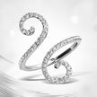 14k White Gold Diamond Open Flourish Style Ring (1/2 cttw)