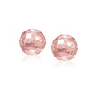 14k Rose Gold Round Faceted Style Stud Earrings