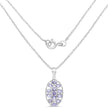 2.21 Carat Genuine Tanzanite .925 Sterling Silver Pendant