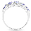1.15 Carat Genuine Tanzanite .925 Sterling Silver Ring