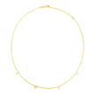 14k Two Tone Gold Love Necklace