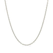 14k White Gold Round Cable Link Chain 1.5mm