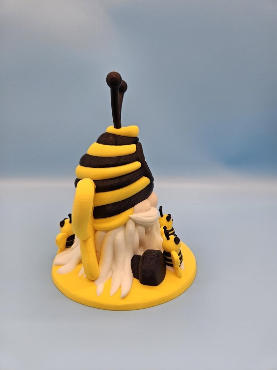 3D - Printed Bee Gnome/Tomte – Whimsical Indoor & Outdoor Decor - Artwork - Custom Crafting Alliance, LLC