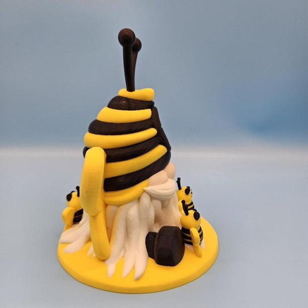 3D - Printed Bee Gnome/Tomte – Whimsical Indoor & Outdoor Decor - Artwork - Custom Crafting Alliance, LLC