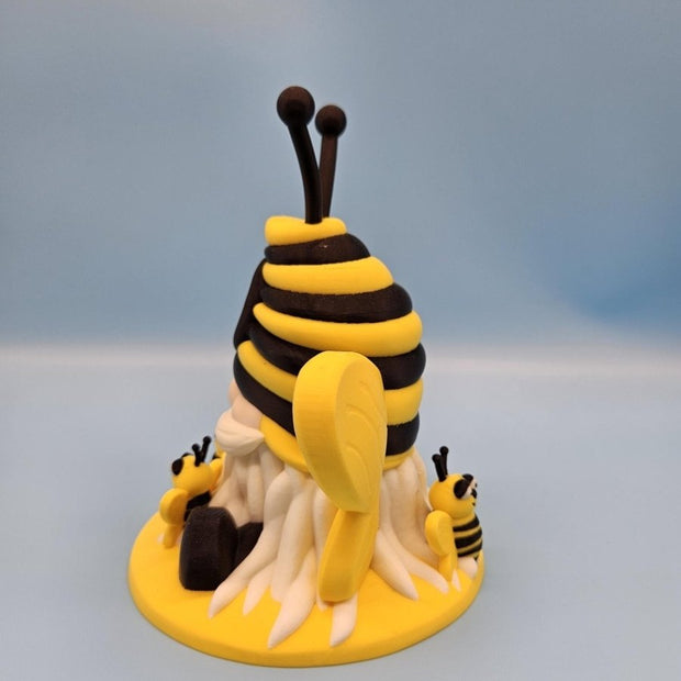 3D - Printed Bee Gnome/Tomte – Whimsical Indoor & Outdoor Decor - Artwork - Custom Crafting Alliance, LLC