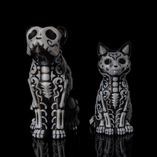 3D - Printed Calavera Cat & Dog Figurines – Día de los Muertos Altar Decor - Figurines - Custom Crafting Alliance, LLC