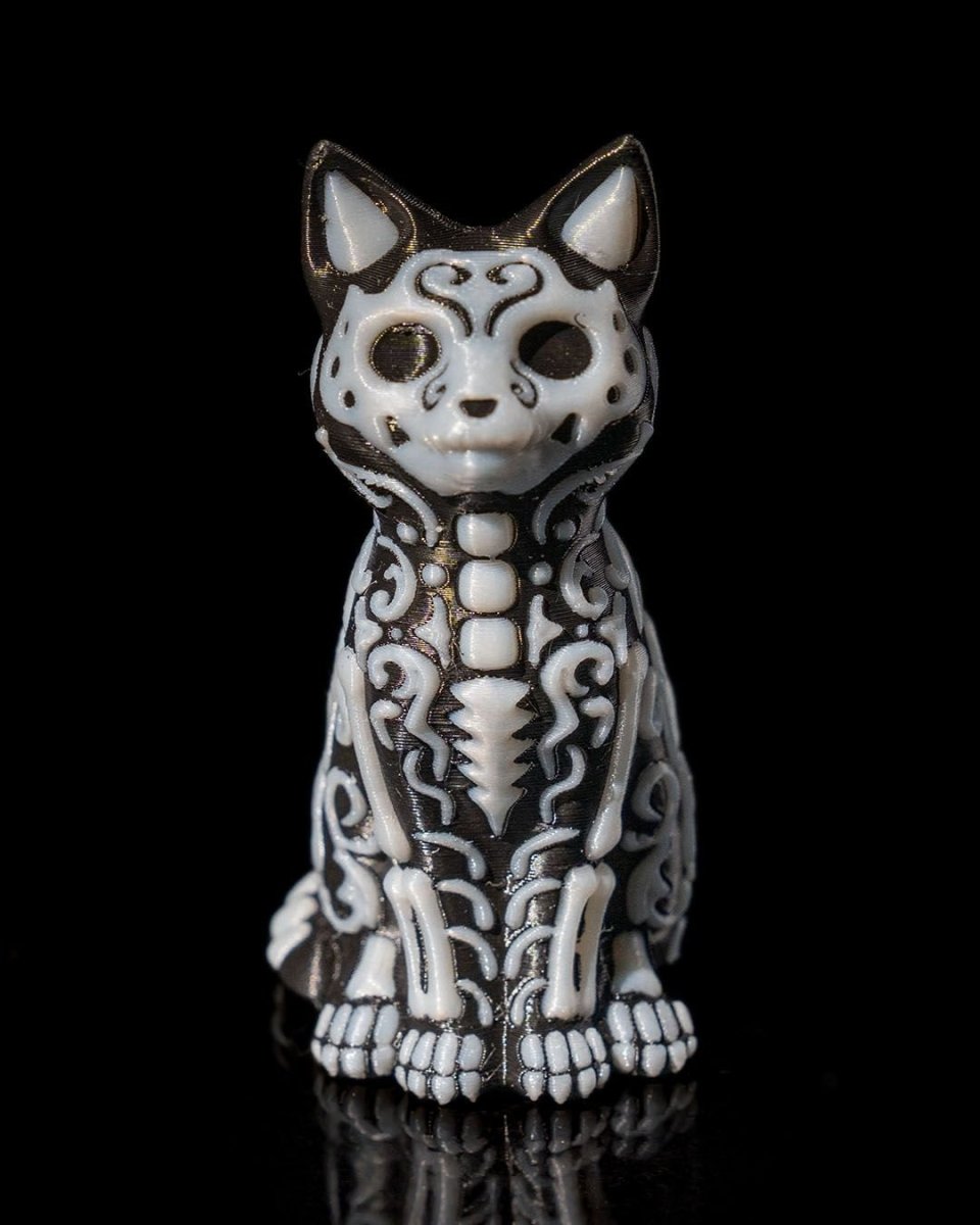 3D - Printed Calavera Cat & Dog Figurines – Día de los Muertos Altar Decor - Figurines - Custom Crafting Alliance, LLC