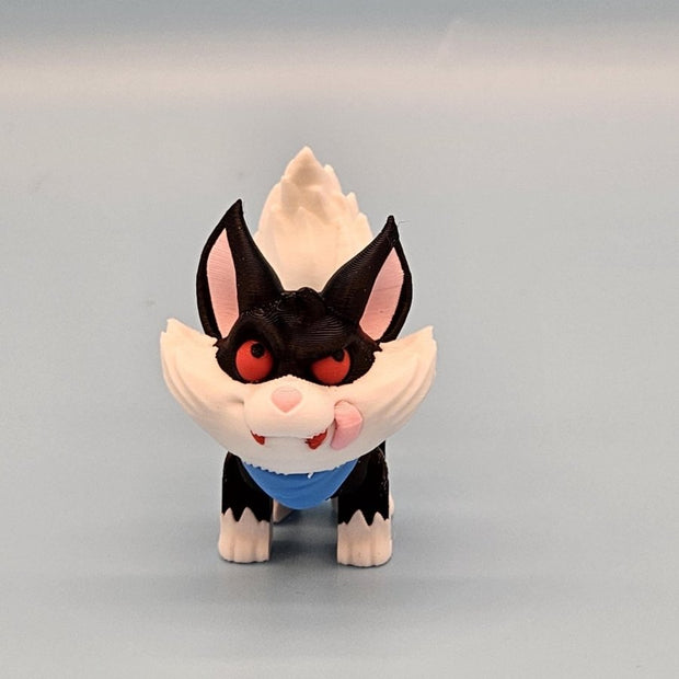 3D - Printed Evil Vampire Cat Figurine – Spooky & Playful Halloween Decor - Custom Crafting Alliance, LLC