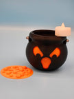3D - Printed Halloween Cauldron Candle Holder – Spooky Seasonal Decor - Custom Crafting Alliance, LLC