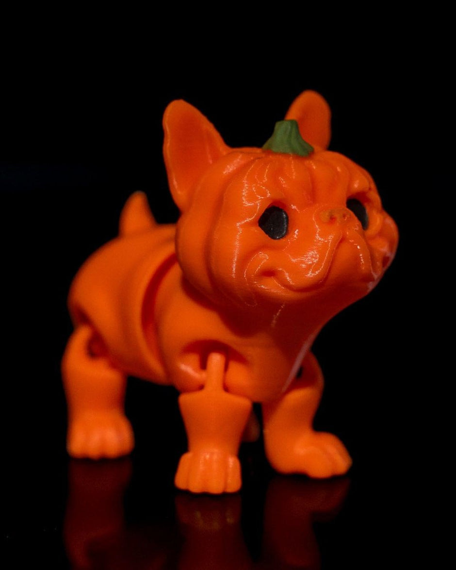 3D - Printed Pumpkin Pup – Adorable Halloween Dog Figurine - Custom Crafting Alliance, LLC