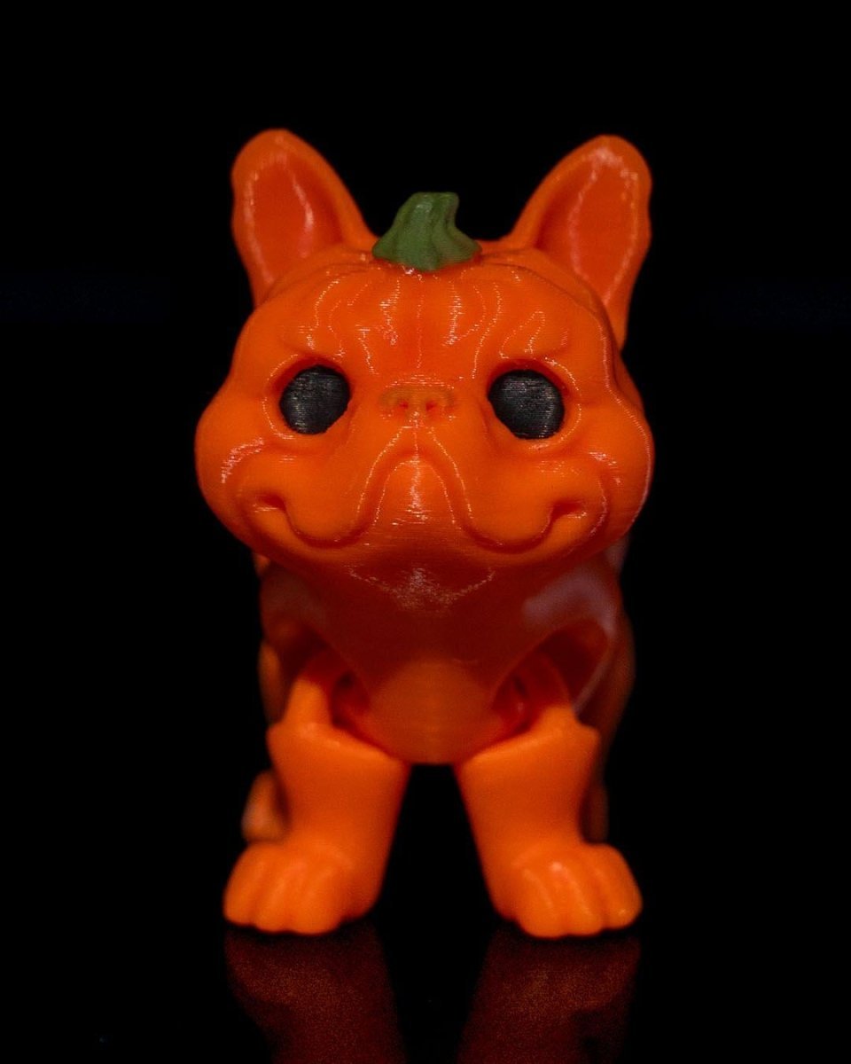 3D - Printed Pumpkin Pup – Adorable Halloween Dog Figurine - Custom Crafting Alliance, LLC