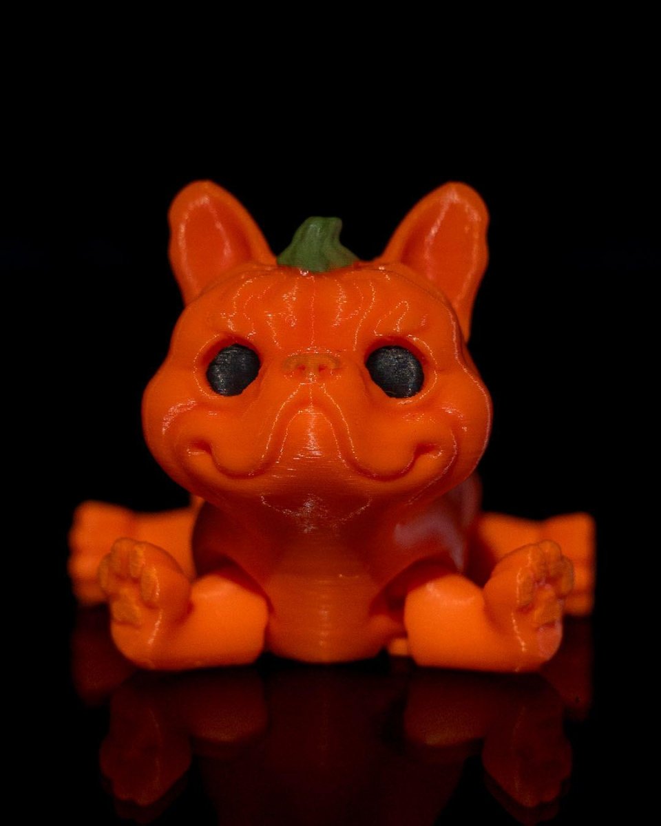 3D - Printed Pumpkin Pup – Adorable Halloween Dog Figurine - Custom Crafting Alliance, LLC