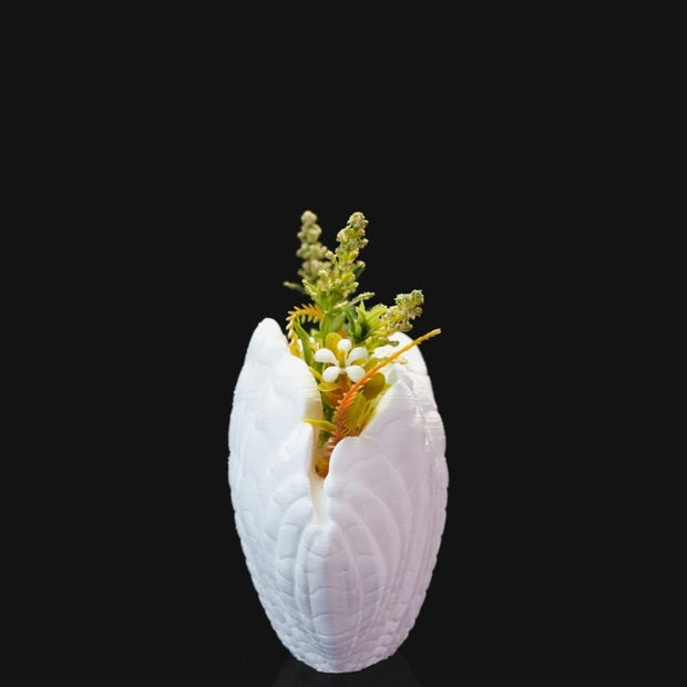 3D - Printed Shell Vase – Elegant Coastal - Inspired Home Decor - Vase - Custom Crafting Alliance, LLC