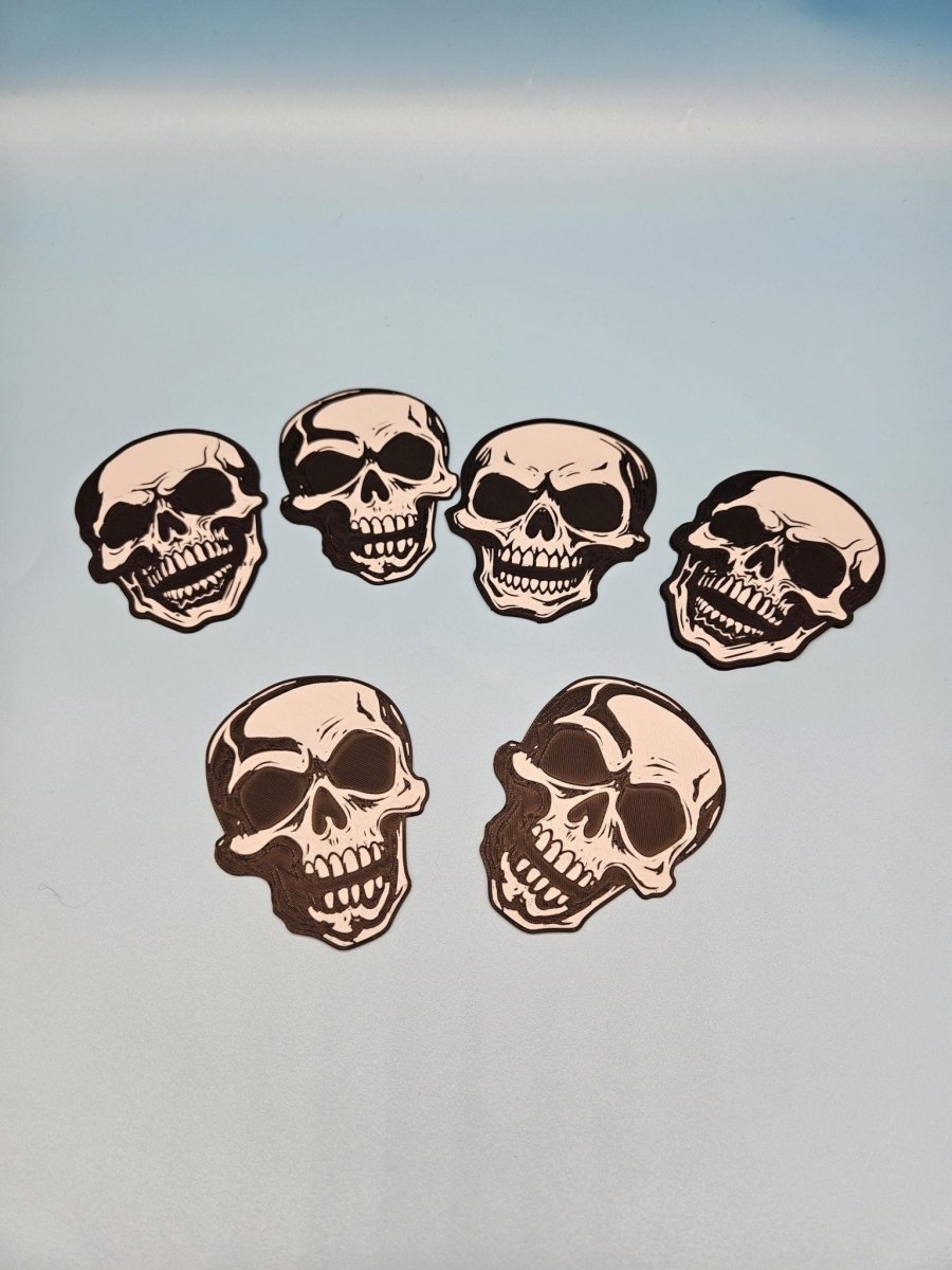3D - Printed Skull Coaster Set – Spooky & Stylish Drinkware Protection - Custom Crafting Alliance, LLC