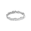 14K White Gold 4.0 Cttw Invisble Set Princess-Cut Diamond Wave Style Link Bracelet (H-I Color, SI2-I1 Clarity) - 7