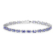6.25 Carat Genuine Tanzanite .925 Sterling Silver Bracelet