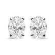 14K White Gold 2.0 Cttw Prong Set Lab Grown Oval Diamond Solitaire Stud Earring (F-G Color, VS1-VS2 Clarity)
