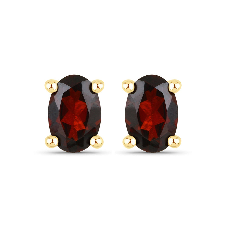 1.02 Carat Genuine Garnet .925 Sterling Silver Earrings