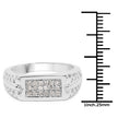 0.27 Carat Genuine White Diamond .925 Sterling Silver Ring