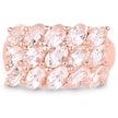18K Rose Gold Plated 3.30 Carat Genuine Morganite .925 Sterling Silver Ring