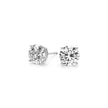 4 cttw Certified IGI Lab Grown Round Diamond Stud Earrings 14k White Gold (G/VS2) - Earrings - Custom Crafting Alliance, LLC