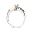 14K Yellow and White Gold 1/3 Cttw Marquise Diamond Cocktail Engagement Ring Set (H-I Color, SI1-SI2 Clarity) - Size 7