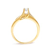 14K Yellow Gold 1/4 Cttw Princess Cut Diamond Engagement Ring