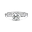 14K White Gold 3 1/5 Cttw Lab Grown Diamond Vintage Style Engagement Ring - Size 7