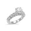 14K White Gold 3 1/5 Cttw Lab Grown Diamond Vintage Style Engagement Ring - Size 7