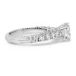 14K White Gold 3 1/5 Cttw Lab Grown Diamond Vintage Style Engagement Ring - Size 7
