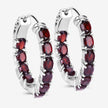 4.00 Carat Genuine Garnet .925 Sterling Silver Earrings - Earrings - Custom Crafting Alliance, LLC