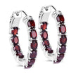 4.00 Carat Genuine Garnet .925 Sterling Silver Earrings - Earrings - Custom Crafting Alliance, LLC