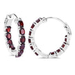 4.00 Carat Genuine Garnet .925 Sterling Silver Earrings - Earrings - Custom Crafting Alliance, LLC