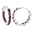 4.00 Carat Genuine Garnet .925 Sterling Silver Earrings - Earrings - Custom Crafting Alliance, LLC