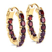 4.00 Carat Genuine Garnet .925 Sterling Silver Earrings - Earrings - Custom Crafting Alliance, LLC