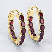 4.00 Carat Genuine Garnet .925 Sterling Silver Earrings - Earrings - Custom Crafting Alliance, LLC