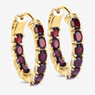 4.00 Carat Genuine Garnet .925 Sterling Silver Earrings - Earrings - Custom Crafting Alliance, LLC