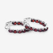 4.00 Carat Genuine Garnet .925 Sterling Silver Earrings - Earrings - Custom Crafting Alliance, LLC