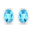 4.00 Carat Genuine Swiss Blue Topaz .925 Sterling Silver Earrings - Earrings - Custom Crafting Alliance, LLC