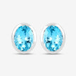 4.00 Carat Genuine Swiss Blue Topaz .925 Sterling Silver Earrings - Earrings - Custom Crafting Alliance, LLC